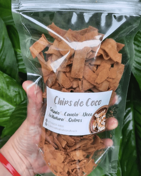 Chips de coco in natura/doce/salgado